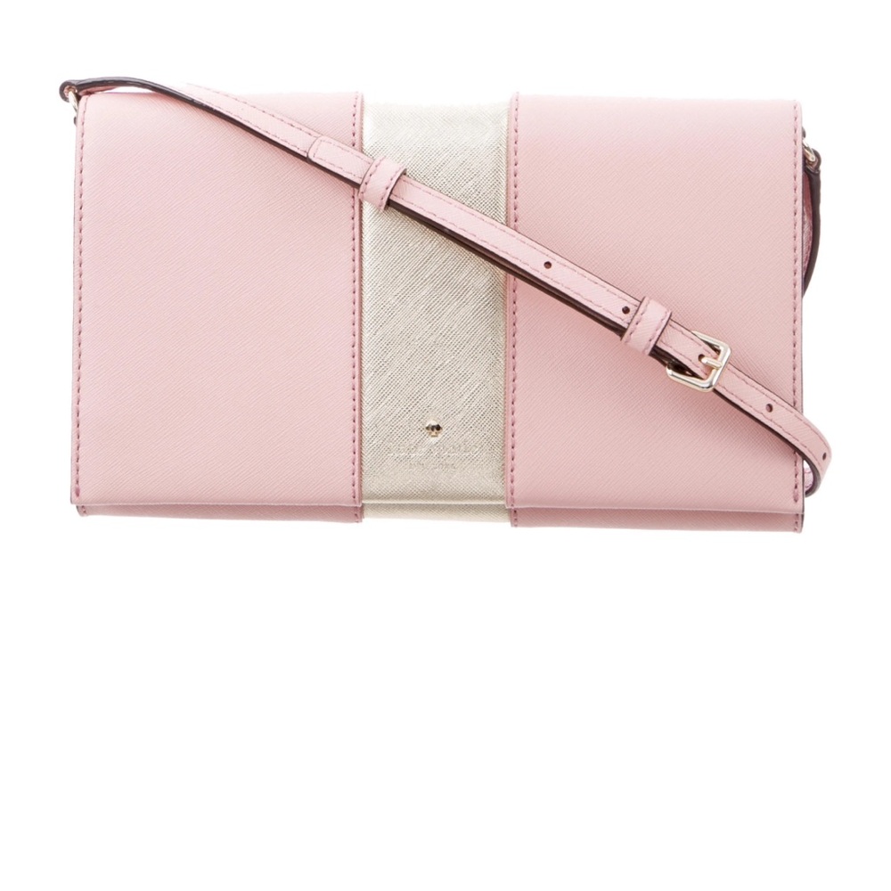 Kate Spade Pink and Cream Crossbody Bag with Adjustable Strap